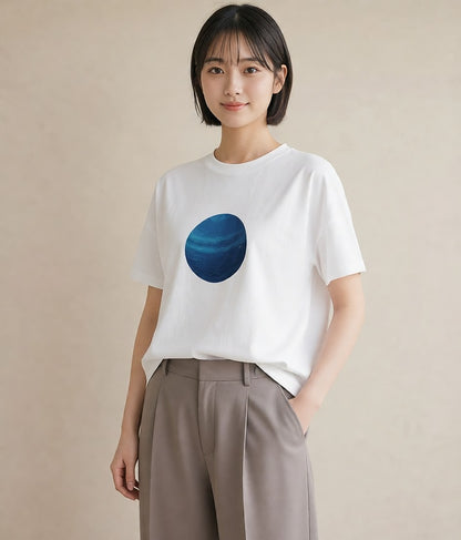 グラフィックTシャツ レディース 地球 星空 宇宙 イラスト ホワイトデー 春服 白T