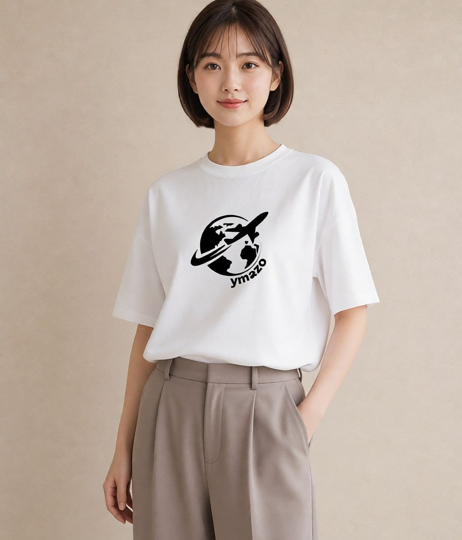 Tシャツ レディース 旅 トラベル スタンプ イラスト シンプル 秋コーデ おしゃれギフト 白T