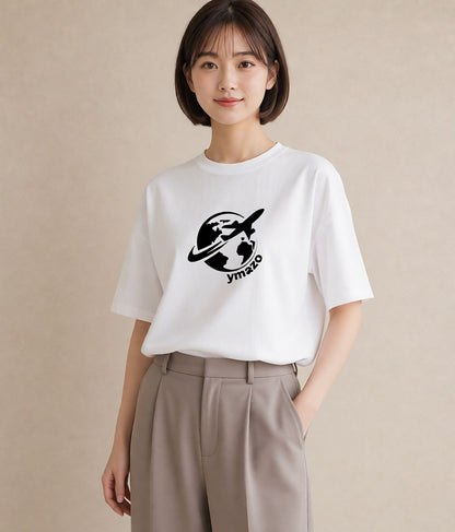 Tシャツ レディース 旅 トラベル スタンプ イラスト シンプル 秋コーデ おしゃれギフト 白T