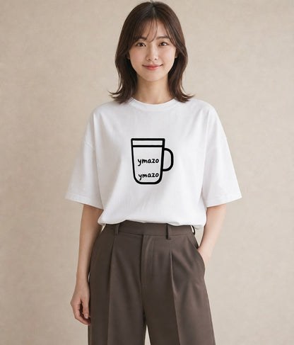 プリントTシャツ レディース コーヒー カフェ 珈琲 イラスト シンプル 女子会 お揃い 白T