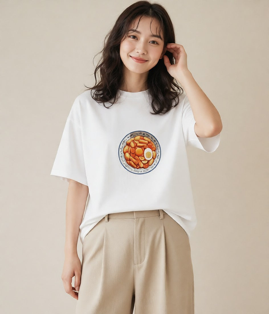デザインTシャツ レディース 目玉焼き 食べ物 フード イラスト 休日コーデ ギフト 母の日 白T
