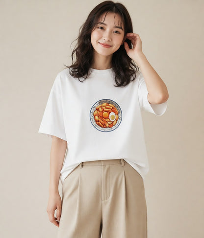 デザインTシャツ レディース 目玉焼き 食べ物 フード イラスト 休日コーデ ギフト 母の日 白T