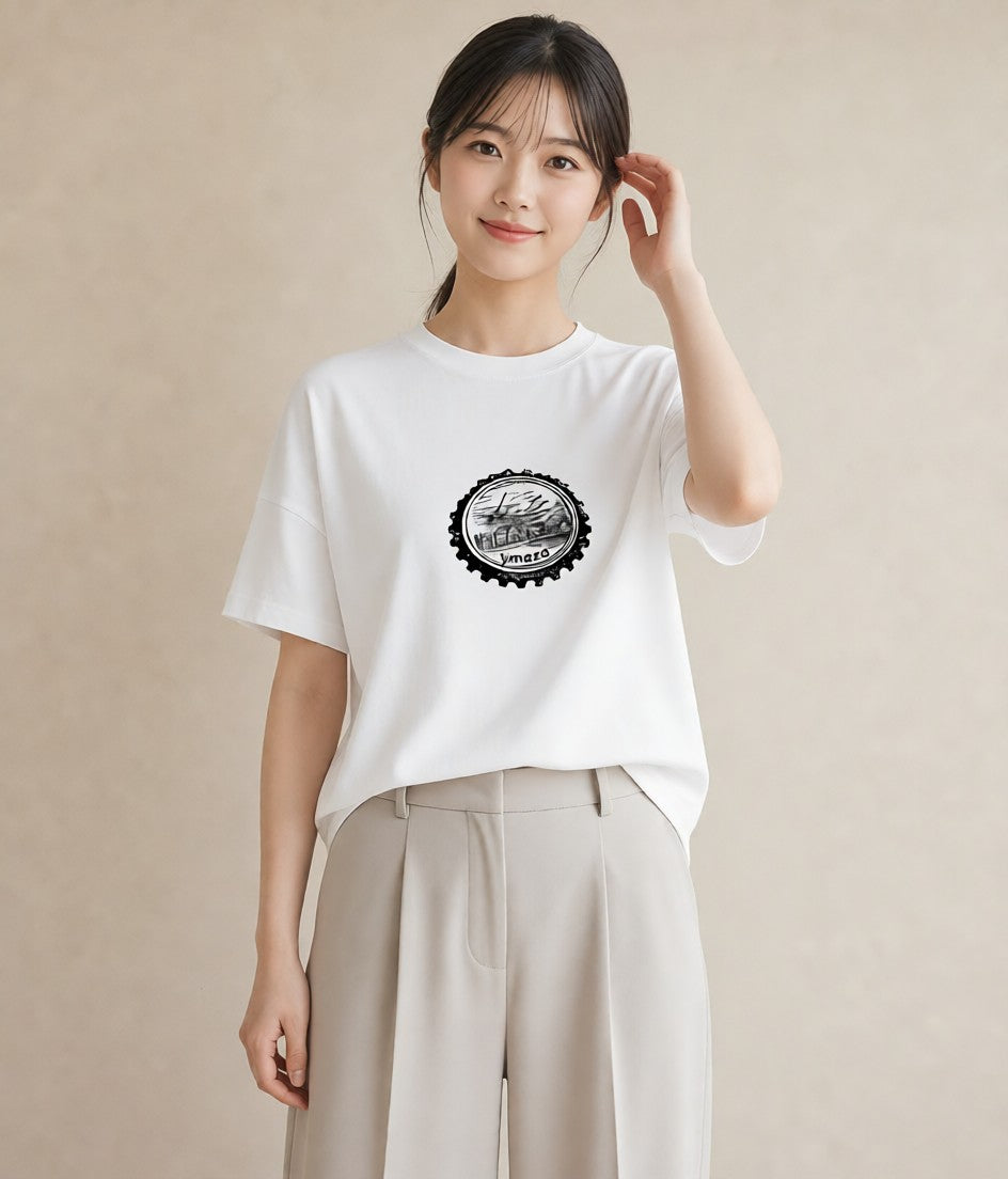 Tシャツ レディース 旅 トラベル スタンプ イラスト ゆるコーデ 旅行 母娘コーデ 白T