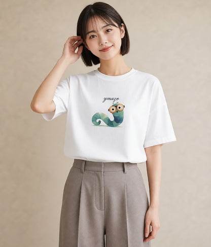 デザインTシャツ レディース チンアナゴ 海の生き物 海 イラスト 旅行コーデ 秋コーデ おしゃれギフト 白T