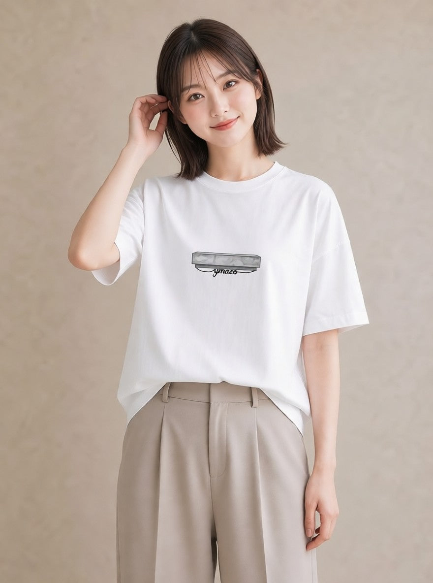 グラフィックTシャツ レディース 雨上がりのベンチ ベンチ ナチュラル アンティーク イラスト 抜け感 ルームウェア ギフト 白T