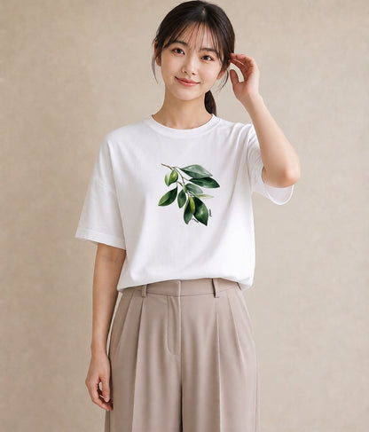 グラフィックTシャツ レディース アボカド 食べ物 フード イラスト シンプル 通勤 在宅 白T