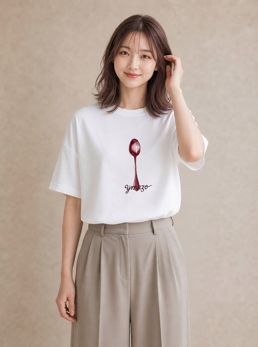 プリントTシャツ レディース 風鈴 ガラス 夏 ナチュラル アンティーク イラスト きれいめカジュアル デート 帰省 白T