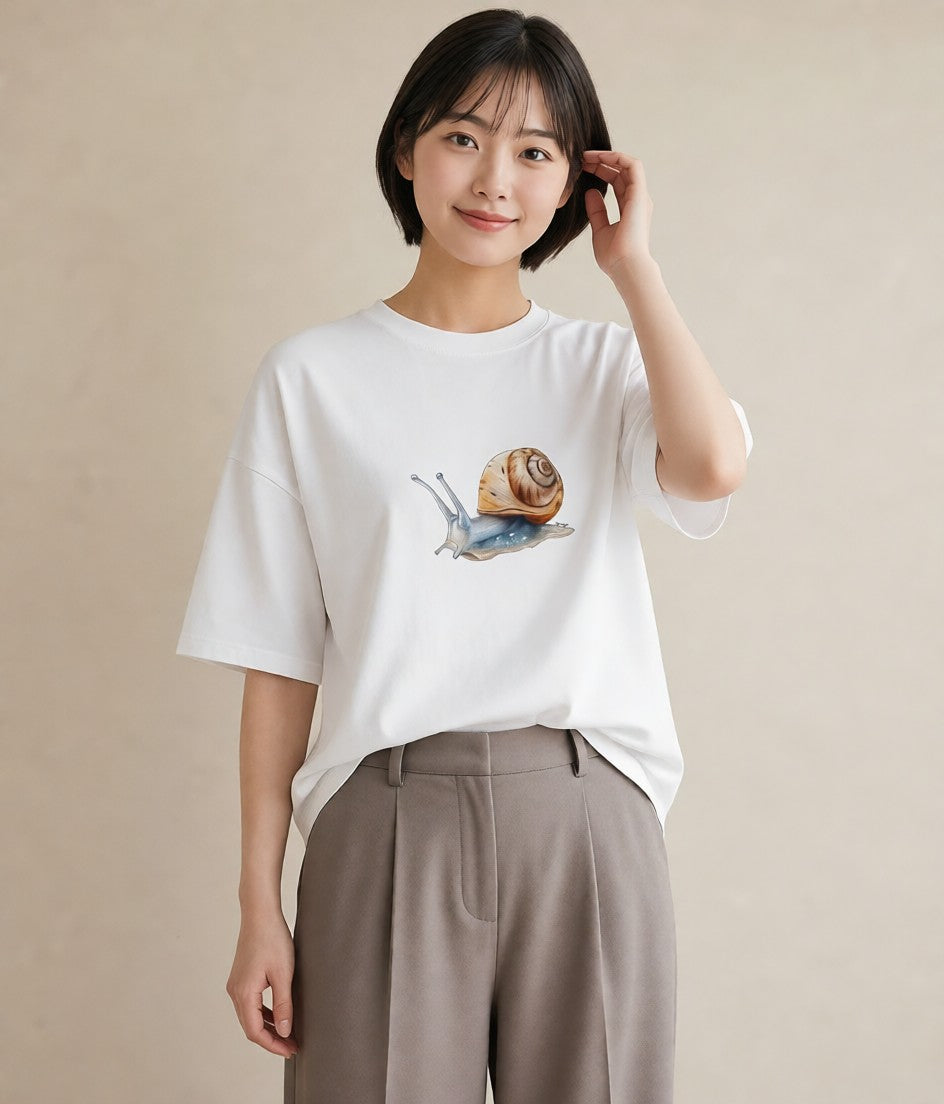 デザインTシャツ レディース ダンゴムシ 昆虫 虫 イラスト カフェコーデ 女子会 お揃い 白T