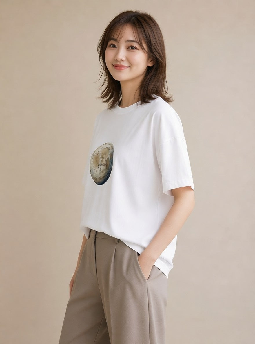 グラフィックTシャツ レディース 双子座 星空 宇宙 イラスト レトロ クリスマス 旅行 白T