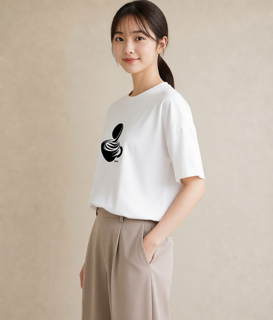 半袖Tシャツ レディース カフェ カフェロゴ ロゴ イラスト カジュアル おしゃれギフト 社会人 白T