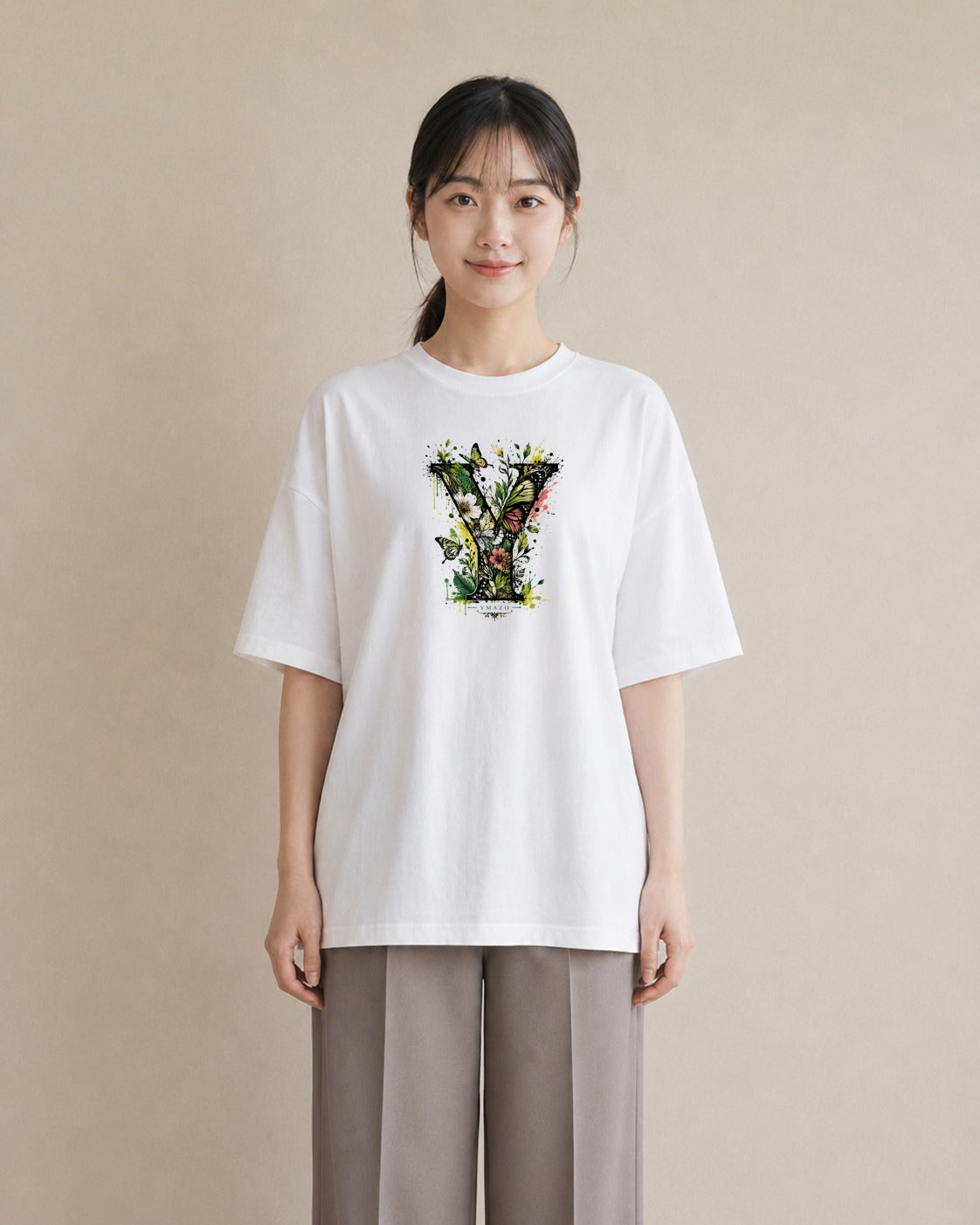 花の記す｜水彩 半袖Tシャツ レディース（スタンダードプリント 15×20cm）