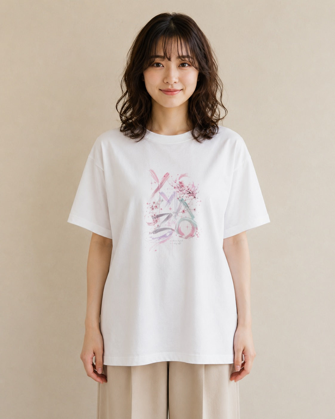 墨のかおり｜水彩 半袖Tシャツ レディース（スタンダードプリント 15×20cm）