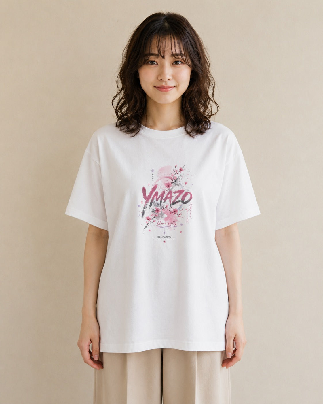 春のささやき｜水彩 半袖Tシャツ レディース（スタンダードプリント 15×20cm）