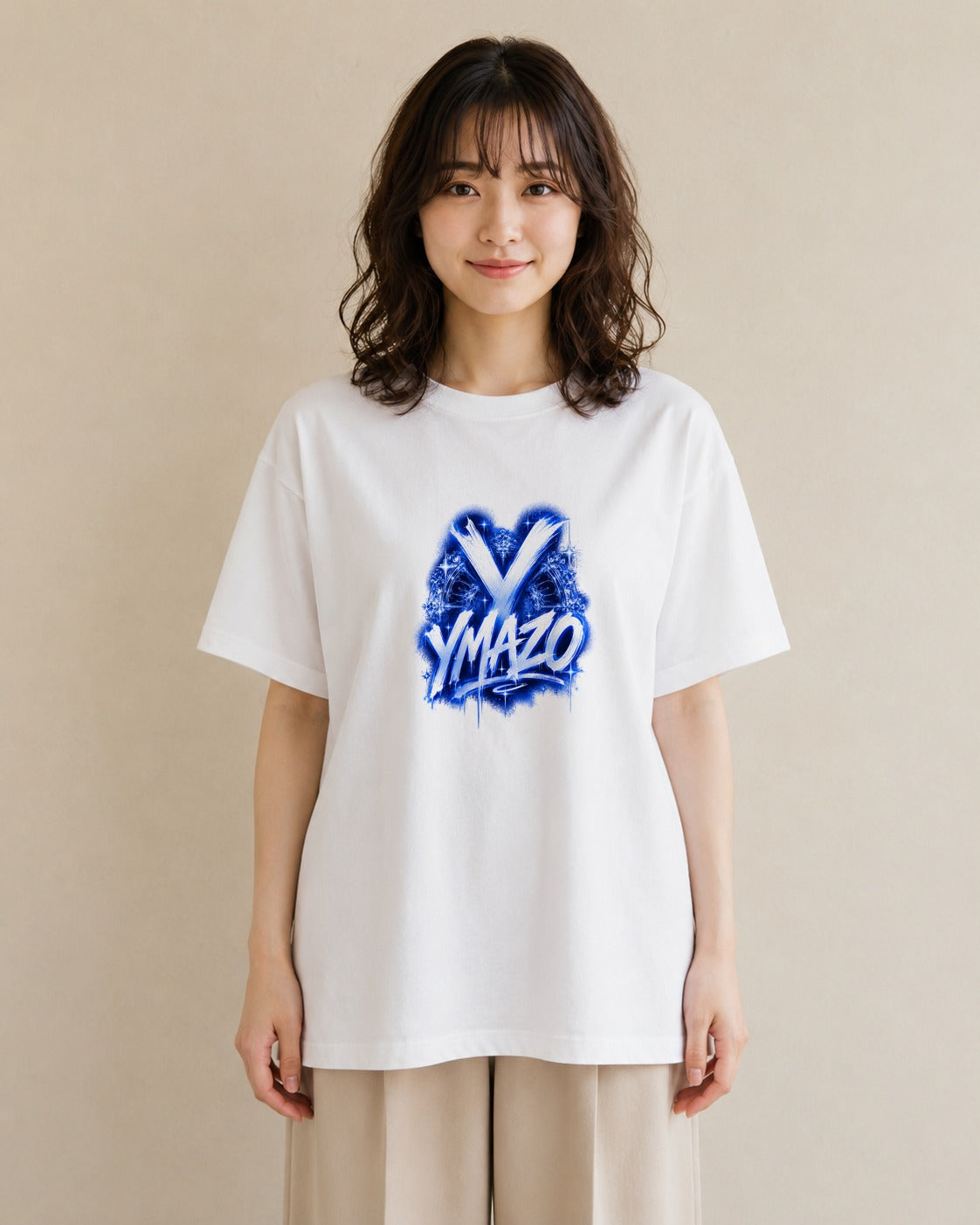 藍のしるべ｜水彩 半袖Tシャツ レディース（スタンダードプリント 15×20cm）