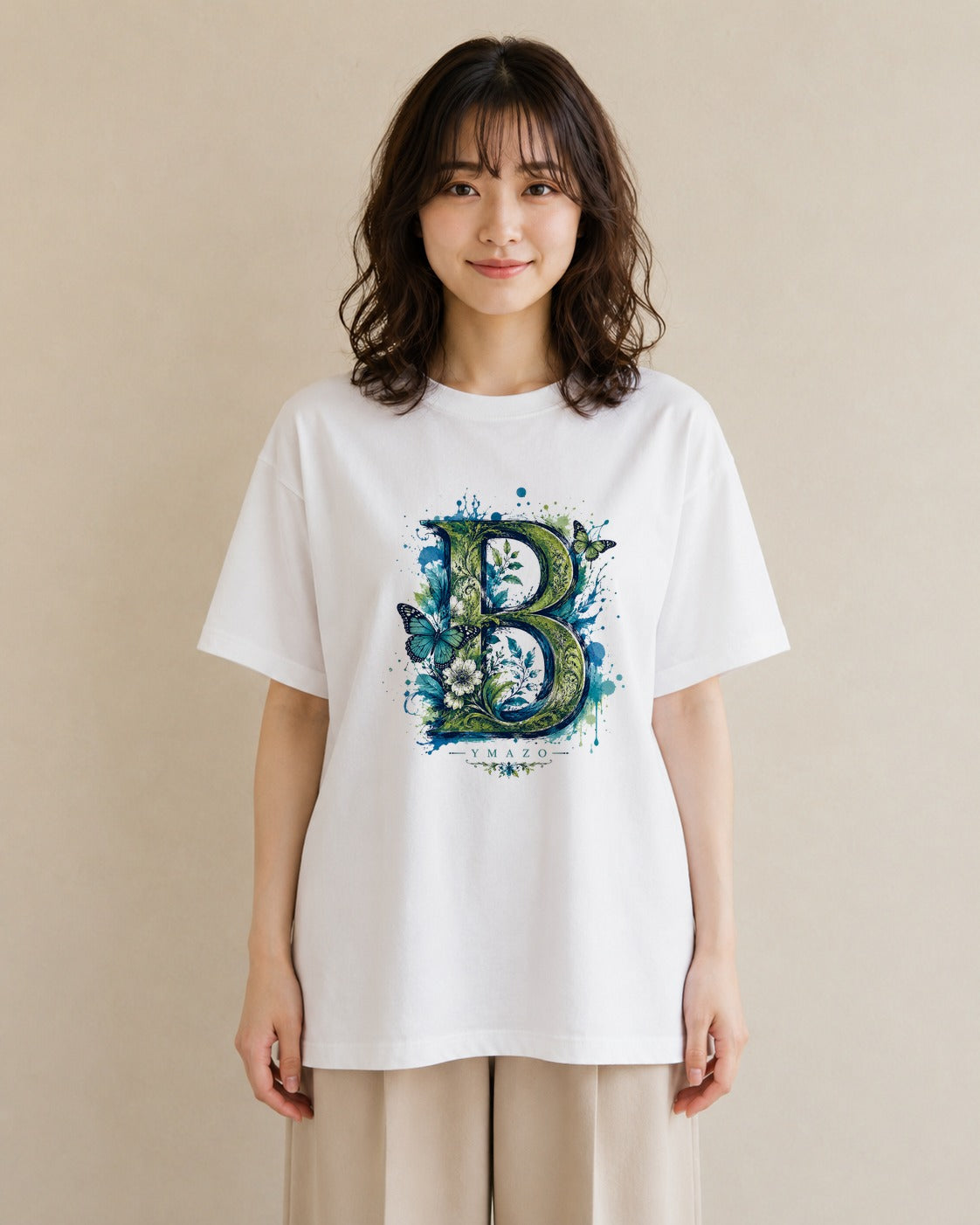 水ぎわの音｜水彩 半袖Tシャツ レディース