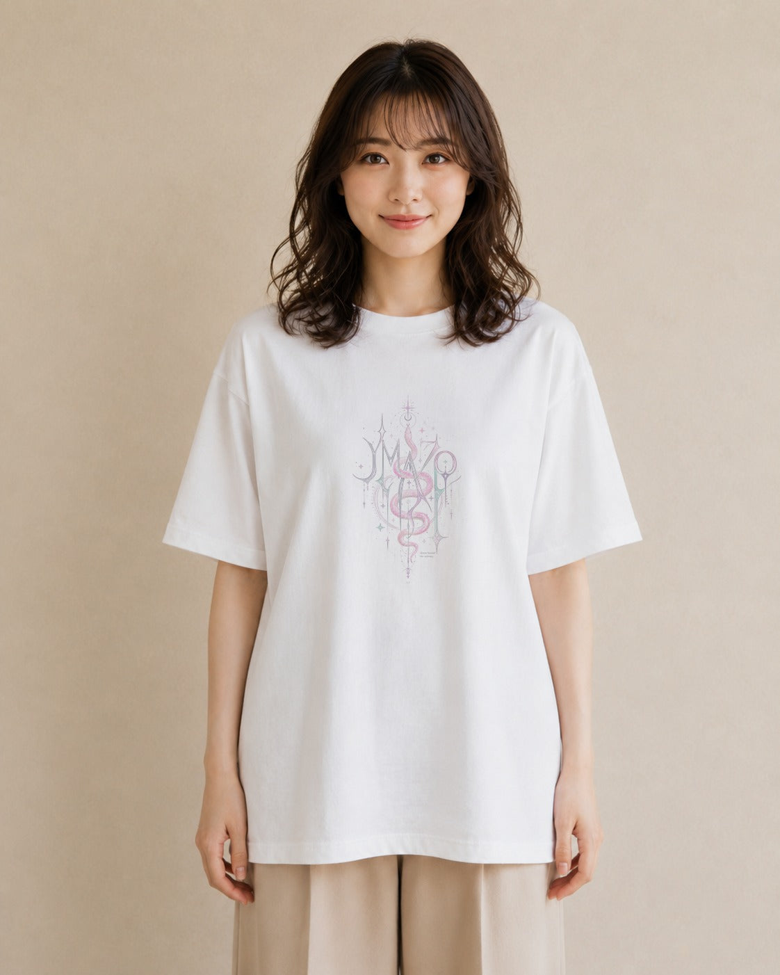 紅のあそび｜水彩 半袖Tシャツ レディース（スタンダードプリント 15×20cm）