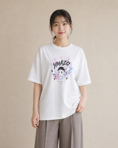 花の幻影｜水彩 半袖Tシャツ レディース（大きめプリント 20×25cm）