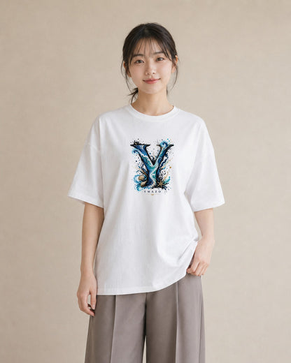 海のささやき｜水彩 半袖Tシャツ レディース（スタンダードプリント 15×20cm）