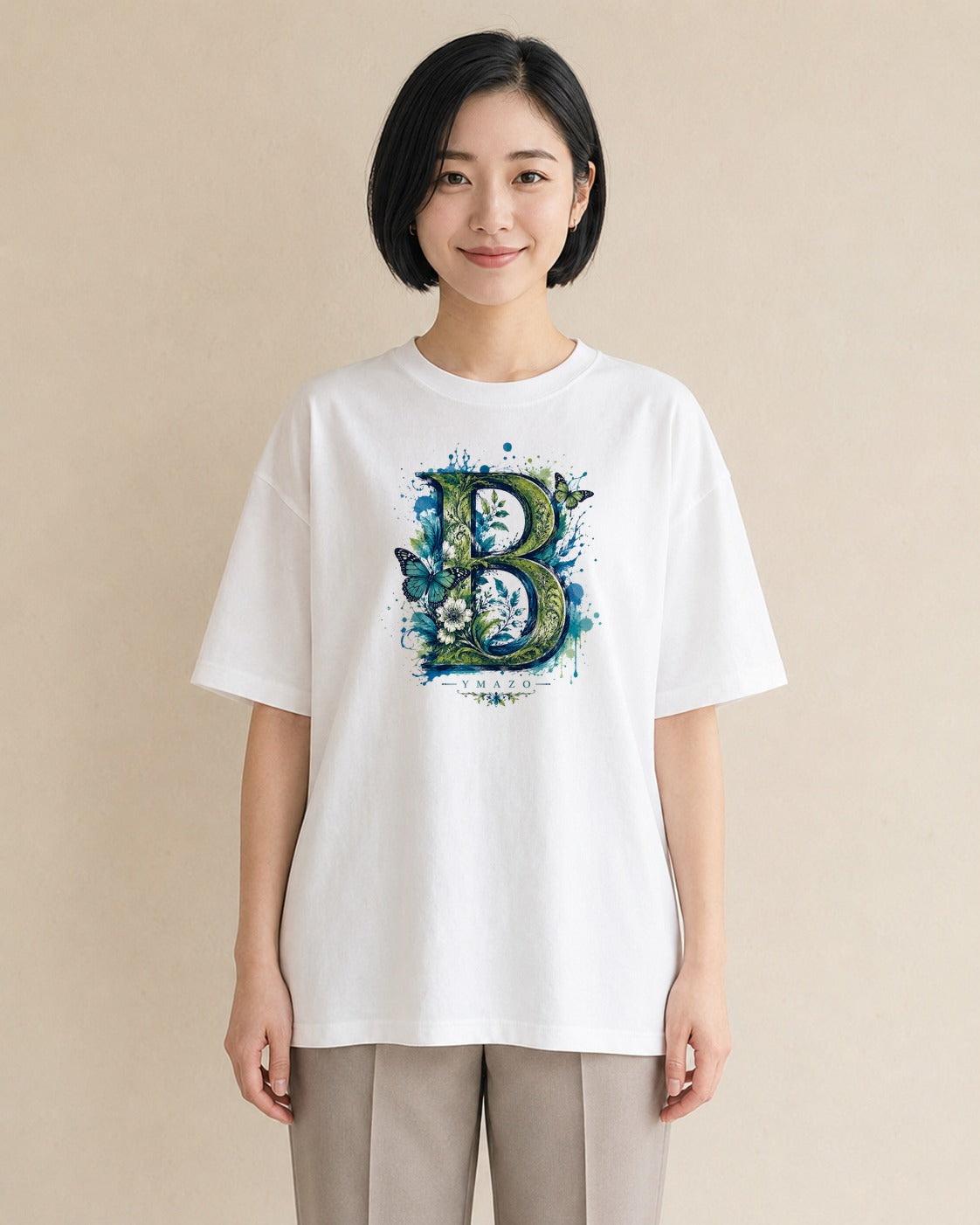 水ぎわの音｜水彩 半袖Tシャツ レディース