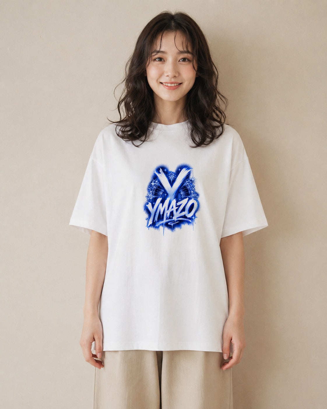 藍のしるべ｜水彩 半袖Tシャツ レディース（スタンダードプリント 15×20cm）