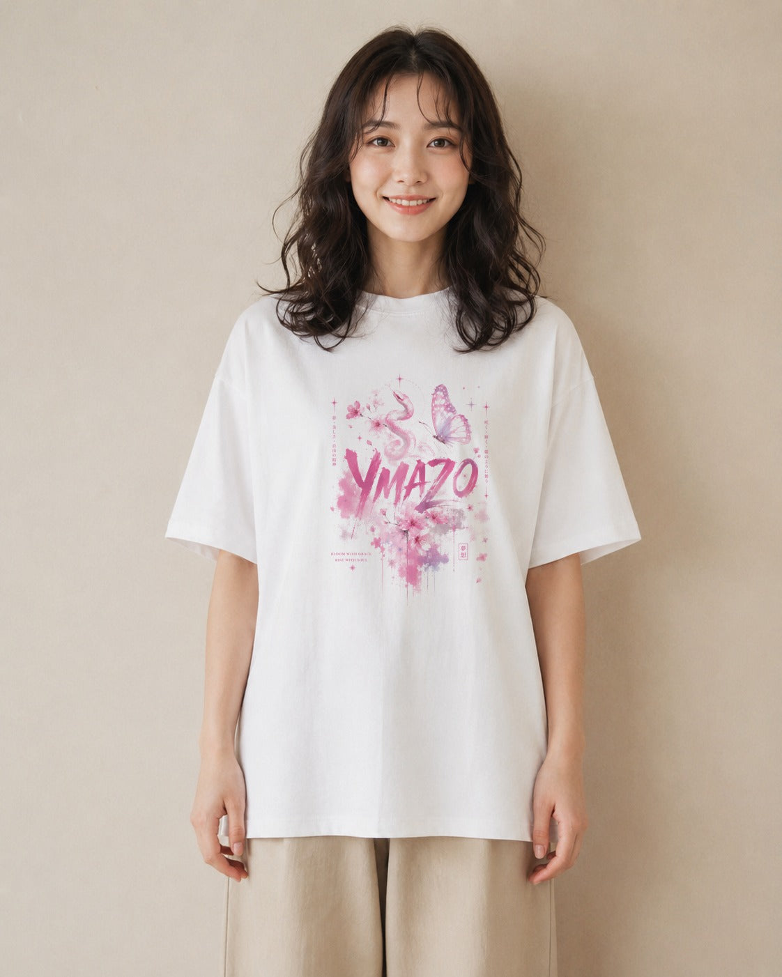 蝶のいざない｜水彩 半袖Tシャツ レディース