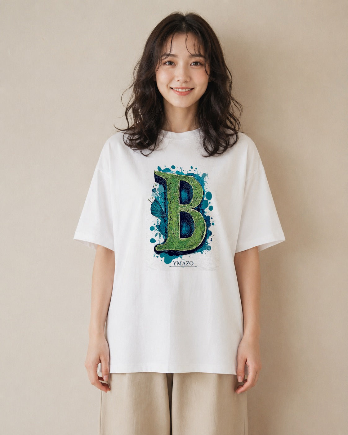 緑萌ゆる｜水彩 半袖Tシャツ レディース