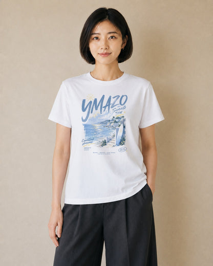 潮の夢｜水彩 半袖Tシャツ レディース（大きめプリント 20×25cm）