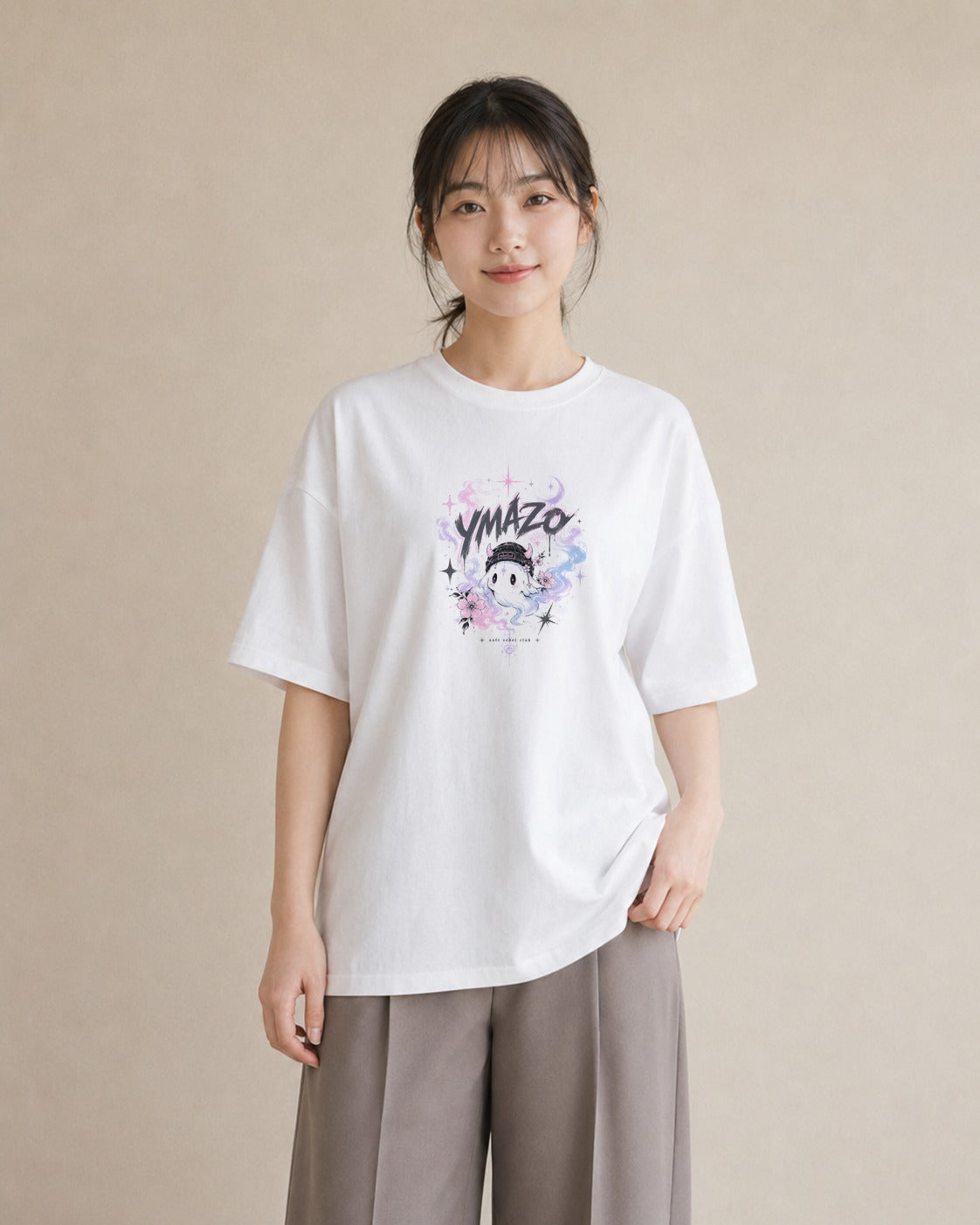 花の幻影｜水彩 半袖Tシャツ レディース（スタンダードプリント 15×20cm）
