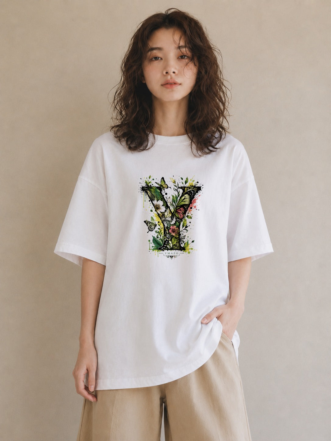 花の記す｜水彩 半袖Tシャツ レディース（スタンダードプリント 15×20cm）