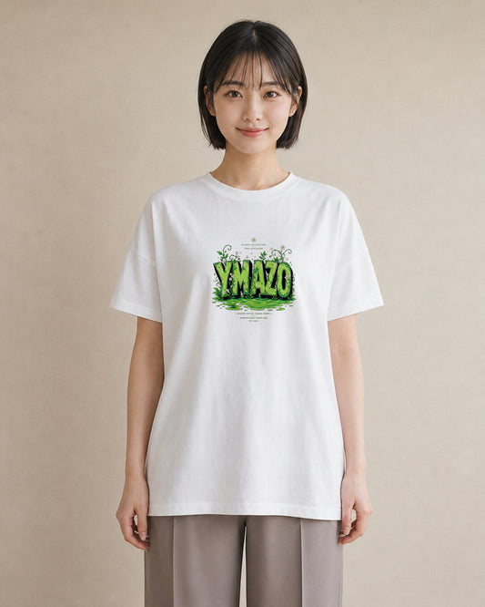 【受注生産】YMAZO Tシャツ レディース 半袖 ビッグT 花柄 フローラル ボタニカル 花 ブーケ 白T 綿100% ホワイト M L フェミニン ナチュラル 手描き デイリー 推し活 2026新作 ギフト プレ｜花便り（スタンダードプ