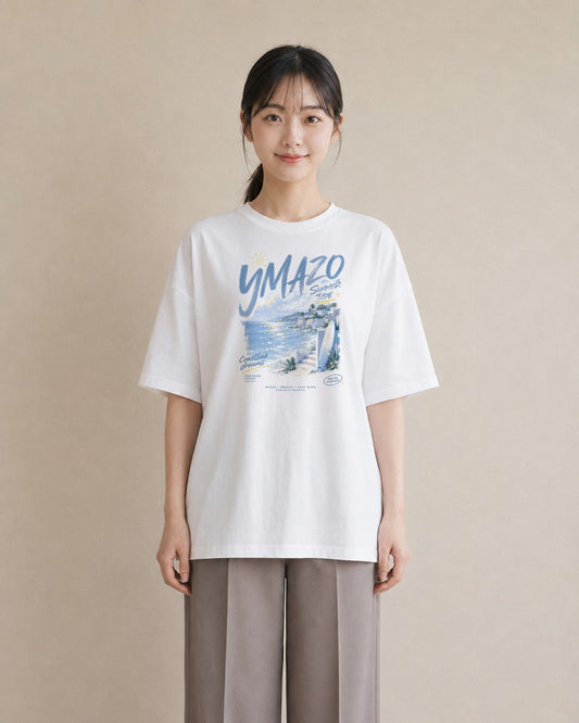 潮の夢｜水彩 半袖Tシャツ レディース（大きめプリント 20×25cm）