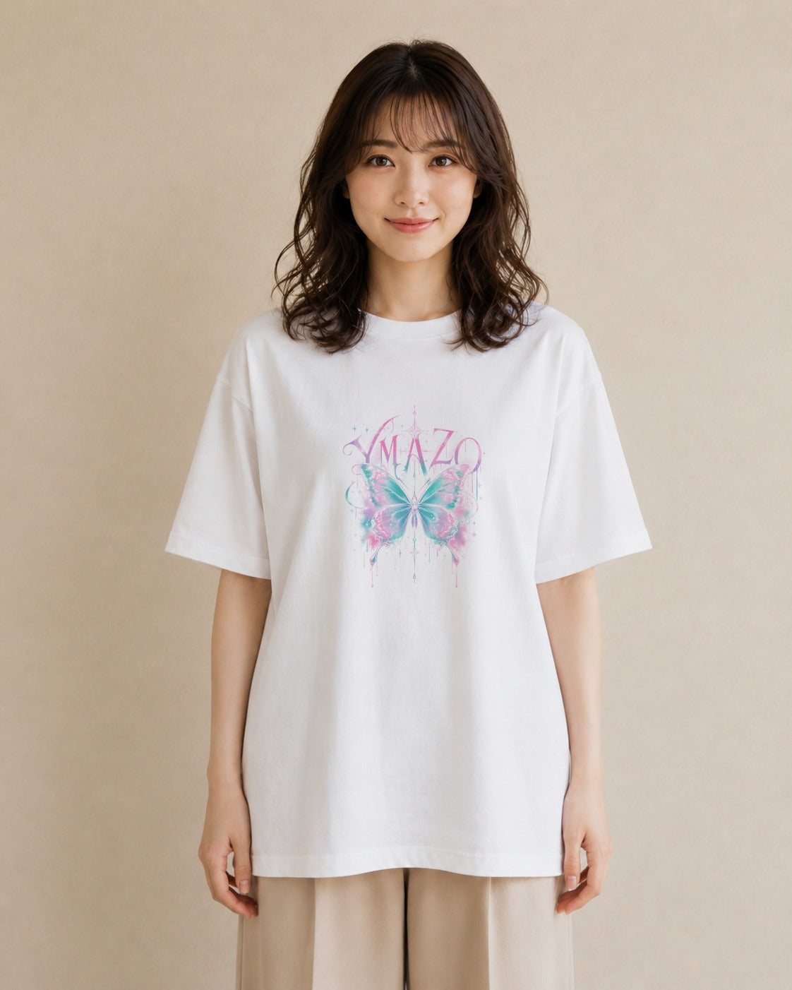 蝶の夢｜水彩 半袖Tシャツ レディース（スタンダードプリント 15×20cm）