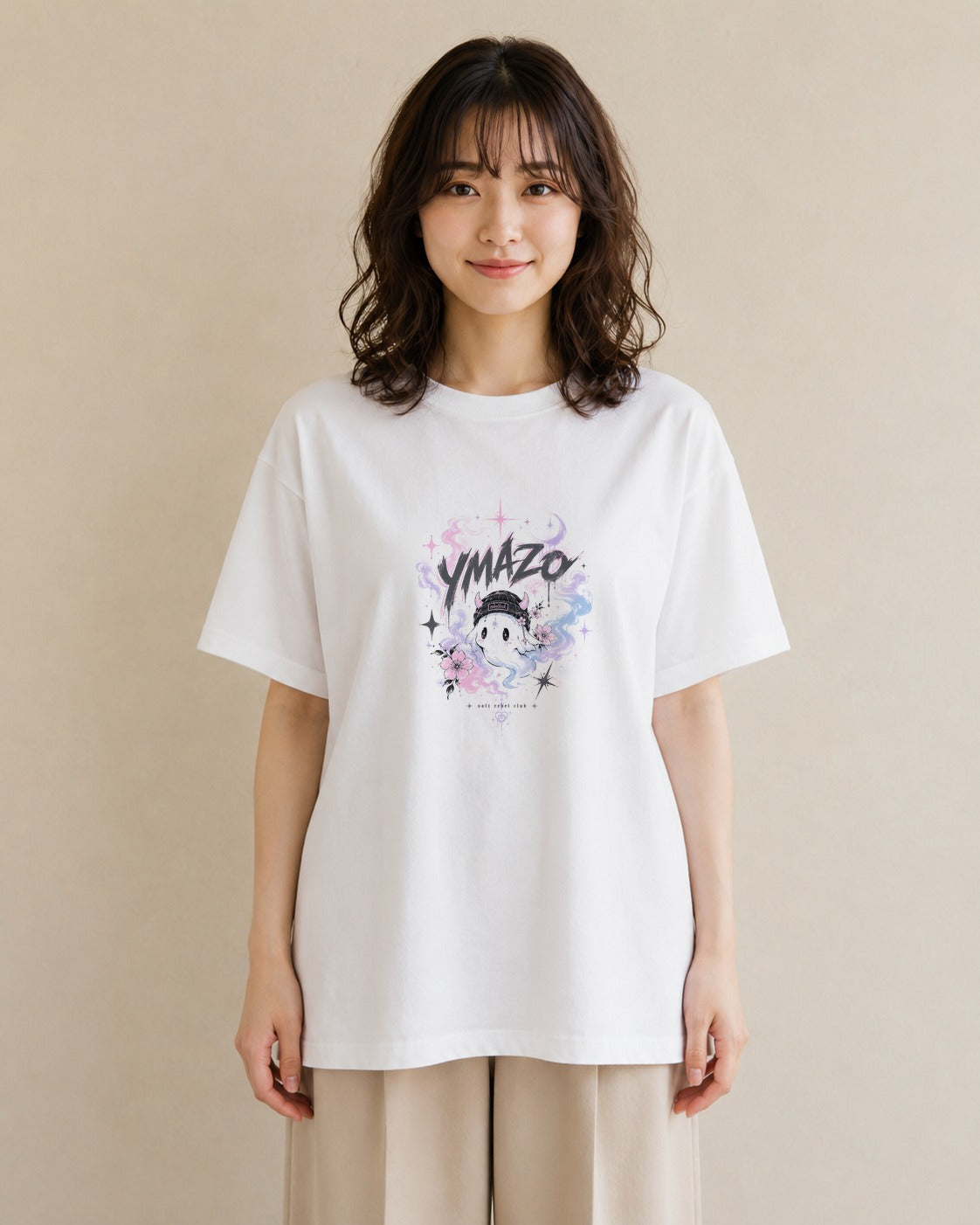夢ふかく｜水彩 半袖Tシャツ レディース（スタンダードプリント 15×20cm）