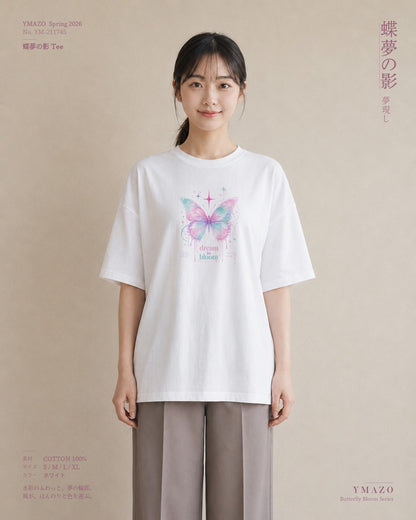 蝶夢花｜水彩 半袖Tシャツ レディース（スタンダードプリント 15×20cm）