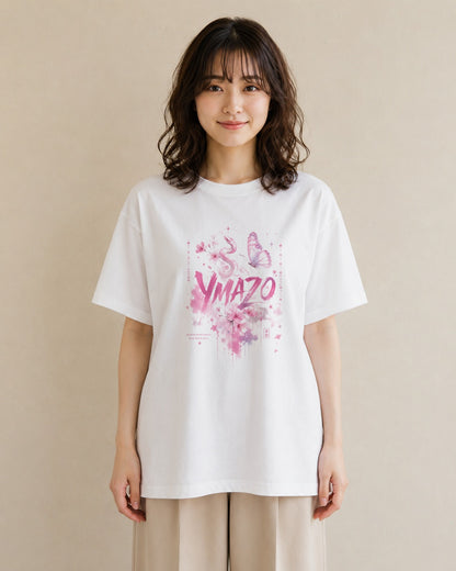 蝶のいざない｜水彩 半袖Tシャツ レディース