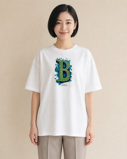 緑萌ゆる｜水彩 半袖Tシャツ レディース（スタンダードプリント 15×20cm）