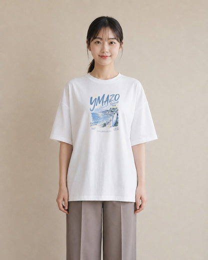 潮の夢｜水彩 半袖Tシャツ レディース（スタンダードプリント 15×20cm）