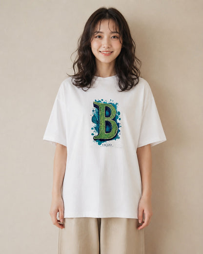 緑萌ゆる｜水彩 半袖Tシャツ レディース（スタンダードプリント 15×20cm）