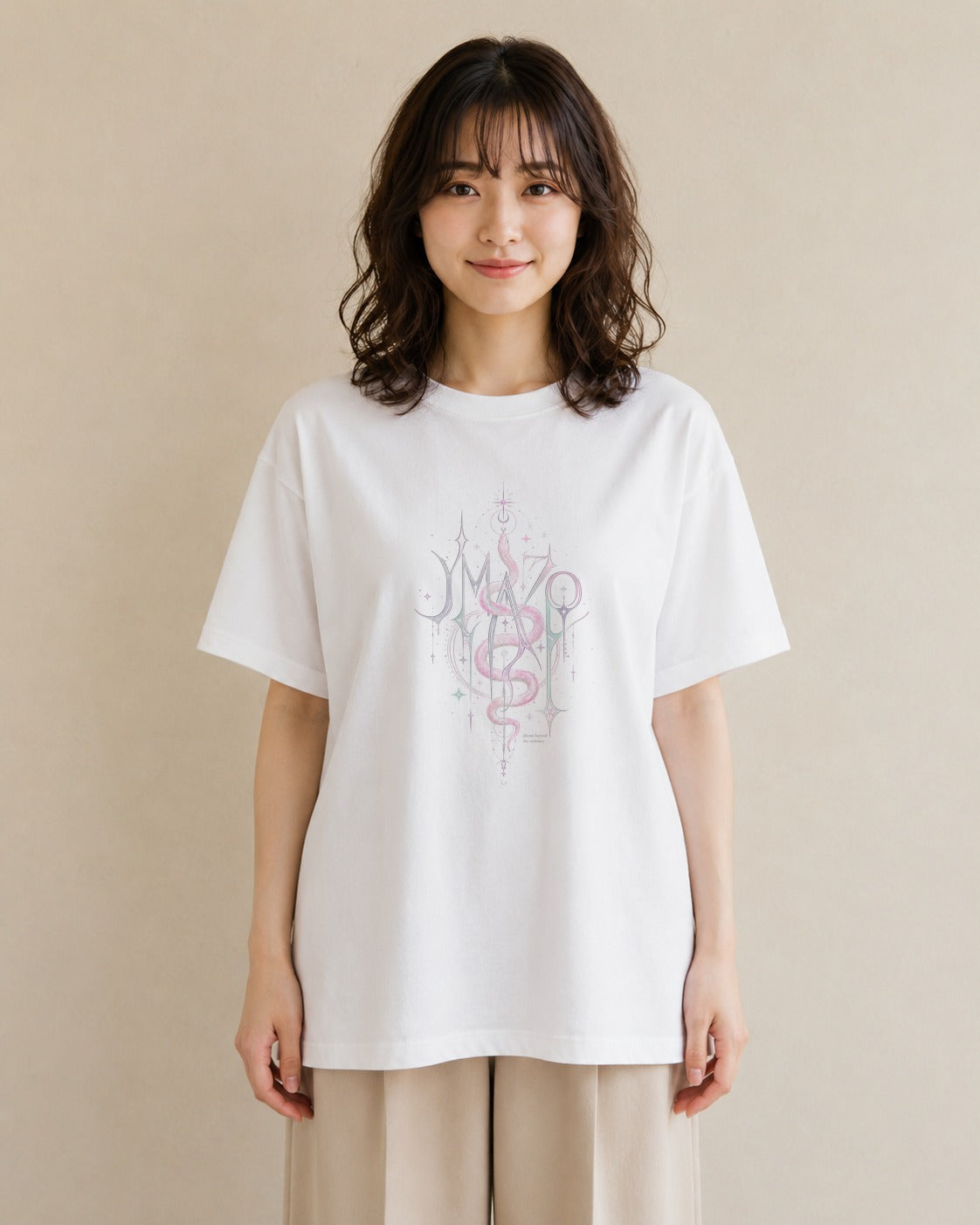 紅のあそび｜水彩 半袖Tシャツ レディース