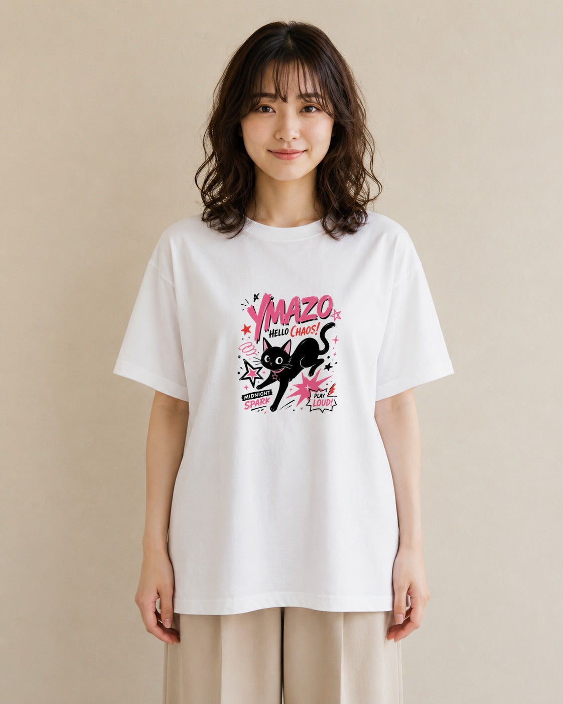 桜さやか｜水彩 半袖Tシャツ レディース（スタンダードプリント 15×20cm）