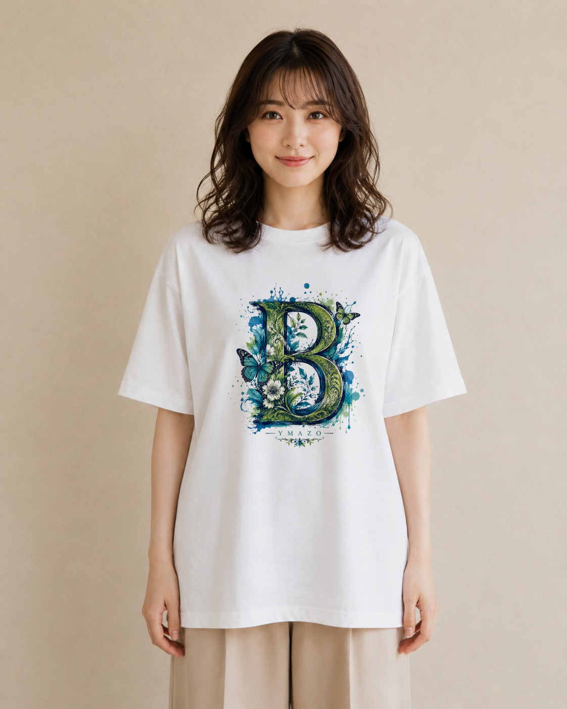 水ぎわの音｜水彩 半袖Tシャツ レディース