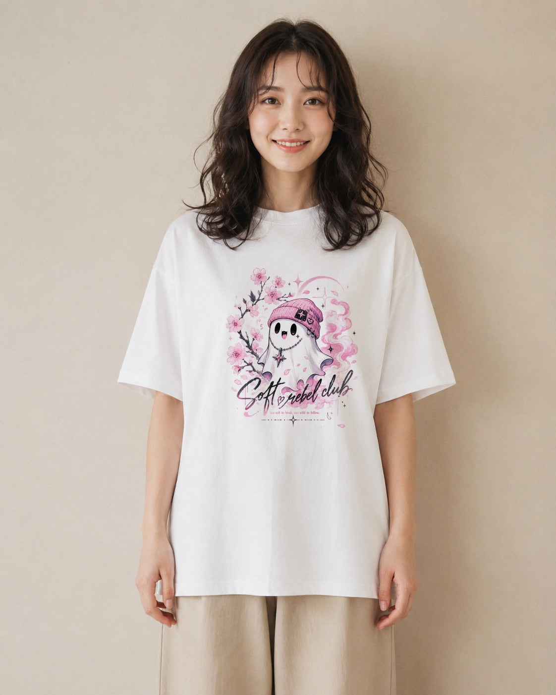 春めく｜水彩 半袖Tシャツ レディース